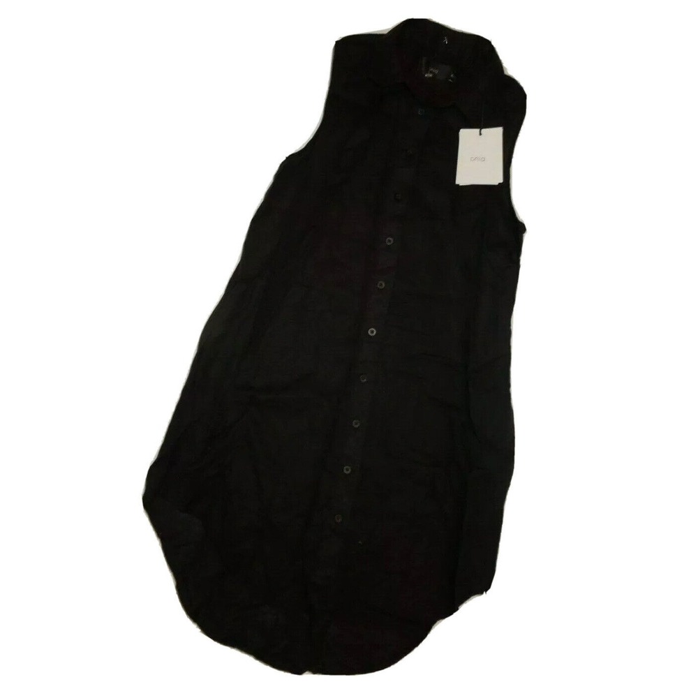 Onia Women's Kaylee Swim Shirt Cover Up dress Black Dobby Size XS X Small New